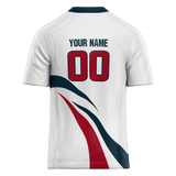 Custom Team Design White & Red Colors Design Sports Football Jersey FT00HT030209