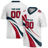 Custom Team Design White & Red Colors Design Sports Football Jersey FT00HT030209