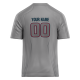 Custom Team Design Silver & Gray Colors Design Sports Football Jersey FT00HT040403