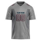 Custom Team Design Silver & Gray Colors Design Sports Football Jersey FT00HT040403