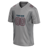 Custom Team Design Silver & Gray Colors Design Sports Football Jersey FT00HT040403