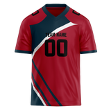 Custom Team Design Maroon & Navy Blue Colors Design Sports Football Jersey FT00HT060818