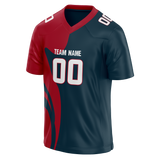 Custom Team Design Navy Blue & Maroon Colors Design Sports Football Jersey FT00HT071808