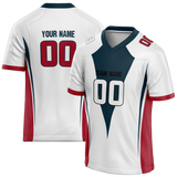 Custom Team Design White & Maroon Colors Design Sports Football Jersey