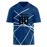 Custom Team Design Royal Blue & White Colors Design Sports Football Jersey FT00IC011902