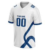 Custom Team Design White & Royal Blue Colors Design Sports Football Jersey FT00IC020219