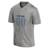 Custom Team Design Silver & Gray Colors Design Sports Football Jersey FT00IC030403