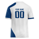 Custom Team Design White & Royal Blue Colors Design Sports Football Jersey FT00IC040219