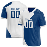 Custom Team Design White & Royal Blue Colors Design Sports Football Jersey