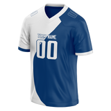 Custom Team Design White & Royal Blue Colors Design Sports Football Jersey FT00IC040219