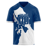 Custom Team Design Royal Blue & White Colors Design Sports Football Jersey FT00IC051902