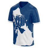 Custom Team Design Royal Blue & White Colors Design Sports Football Jersey FT00IC051902