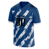 Custom Team Design Royal Blue & White Colors Design Sports Football Jersey FT00IC061902