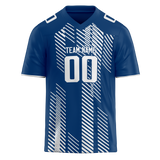 Custom Team Design Royal Blue & White Colors Design Sports Football Jersey FT00IC071902