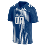 Custom Team Design Royal Blue & White Colors Design Sports Football Jersey FT00IC071902