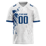 Custom Team Design White & Royal Blue Colors Design Sports Football Jersey FT00IC080219