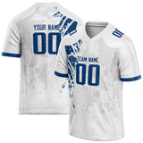 Custom Team Design White & Royal Blue Colors Design Sports Football Jersey FT00IC080219