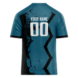 Custom Team Design Dark Aqua & White Colors Design Sports Football Jersey FT00JJ011602