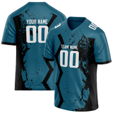 Custom Team Design Dark Aqua & White Colors Design Sports Football Jersey FT00JJ011602