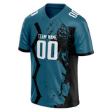 Custom Team Design Dark Aqua & White Colors Design Sports Football Jersey FT00JJ011602