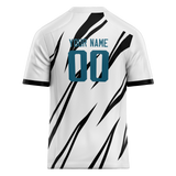 Custom Team Design White & Black Colors Design Sports Football Jersey FT00JJ030201