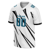 Custom Team Design White & Black Colors Design Sports Football Jersey FT00JJ030201