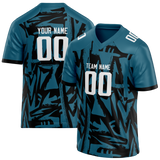 Custom Team Design Dark Aqua & Black Colors Design Sports Football Jersey FT00JJ071601