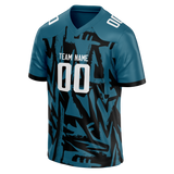 Custom Team Design Dark Aqua & Black Colors Design Sports Football Jersey FT00JJ071601