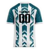 Custom Team Design White & Dark Aqua Colors Design Sports Football Jersey FT00JJ090216