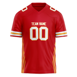 Custom Team Design Red & Yellow Colors Design Sports Football Jersey FT00KCC010912