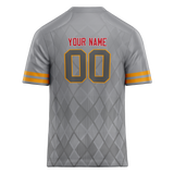 Custom Team Design Silver & Gray Colors Design Sports Football Jersey FT00KCC020403