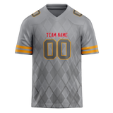 Custom Team Design Silver & Gray Colors Design Sports Football Jersey FT00KCC020403