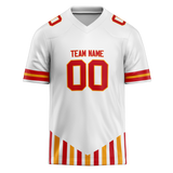 Custom Team Design White & Red Colors Design Sports Football Jersey FT00KCC030209