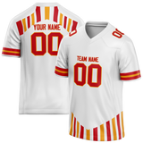 Custom Team Design White & Red Colors Design Sports Football Jersey FT00KCC030209