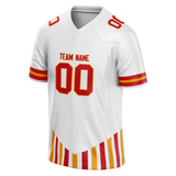 Custom Team Design White & Red Colors Design Sports Football Jersey FT00KCC030209