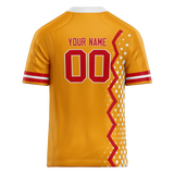 Custom Team Design Light Orange & Red Colors Design Sports Football Jersey FT00KCC041109