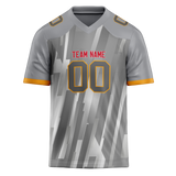 Custom Team Design Silver & Gray Colors Design Sports Football Jersey FT00KCC070403