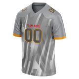 Custom Team Design Silver & Gray Colors Design Sports Football Jersey FT00KCC070403