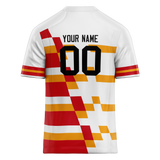 Custom Team Design White & Red Colors Design Sports Football Jersey FT00KCC080209