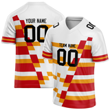 Custom Team Design White & Red Colors Design Sports Football Jersey FT00KCC080209