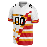 Custom Team Design White & Red Colors Design Sports Football Jersey FT00KCC080209