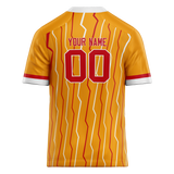 Custom Team Design Light Orange & Red Colors Design Sports Football Jersey FT00KCC091109