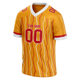 Custom Team Design Light Orange & Red Colors Design Sports Football Jersey FT00KCC091109