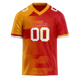Custom Team Design Red & Light Orange Colors Design Sports Football Jersey FT00KCC100911