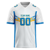 Custom Team Design White & Blue Colors Design Sports Football Jersey FT00LAC020220