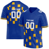 Custom Team Design Blue & Yellow Colors Design Sports Football Jersey FT00LAC042012