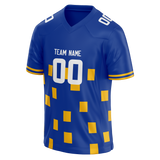 Custom Team Design Blue & Yellow Colors Design Sports Football Jersey FT00LAC042012