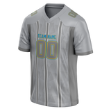 Custom Team Design Silver & Gray Colors Design Sports Football Jersey FT00LAC050403