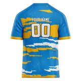 Custom Team Design Blue & Gold Colors Design Sports Football Jersey FT00LAC062013