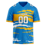 Custom Team Design Blue & Gold Colors Design Sports Football Jersey FT00LAC062013